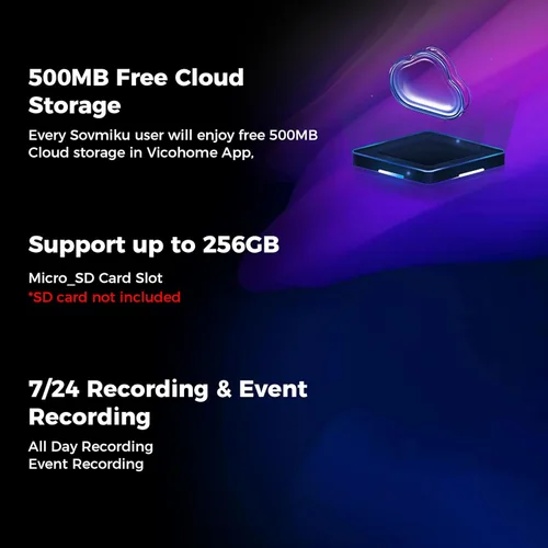 Miniatura 7 de SOVMIKU 2CA3 AI Auto Tracking 2K Cámara de seguridad inalámbrica para exteriores, audio bidireccional, fácil de configurar, cable de alimentación
