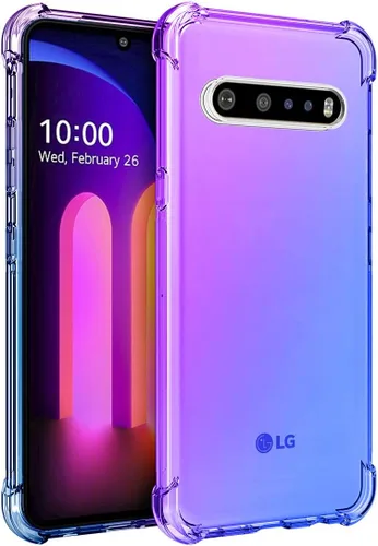 Miniatura 8 de Osophter Funda para LG V60 ThinQ, funda para LG V60, transparente, esquinas reforzadas de poliuretano termoplástico (TPU), absorción de golpes