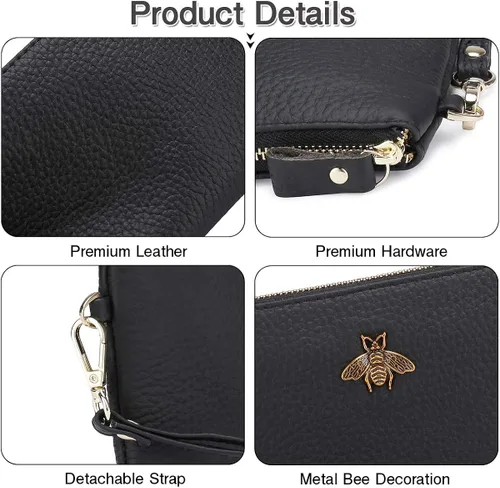 Miniatura 6 de imeetu Women's Wristlet Clutch Purse Leather Cell Phone Wallet Handbag with Wrist Strap