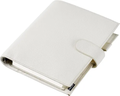 Miniatura 15 de Moterm A5 Luxe Rings Planner - Organizador de carpeta de cuero genuino (Pebble-Negro, argolla de 1.18 pulgadas (30 mm))