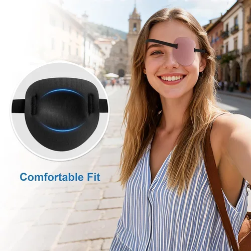 Miniatura 2 de 6 parches para ojos, parches médicos para los ojos para adultos y niños, parche ocular suave 3D para ojo izquierdo o derecho, parche ocular
