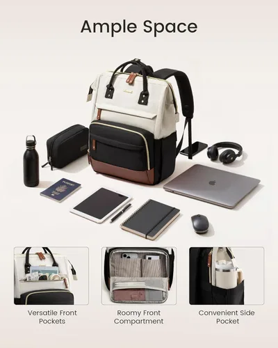 Miniatura 5 de LOVEVOOK Mochila para Laptop para Mujeres, Mochilas de Trabajo y Negocios de 17 Pulgadas Bolso con Gran Capacidad, Bolsa de Enfermera Impermeable