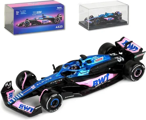 Miniatura 8 de HTLNUZD 2023 1/43 F1 Team A523#31 E.Ocon Aleación Modelo de Coche de Carreras para BWT-Alpine Die Cast Adultos Colección Coches Regalo Azul
