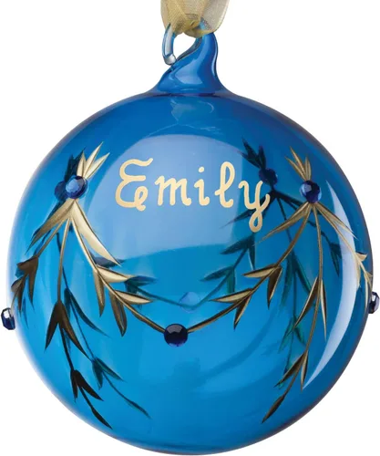 Miniatura 15 de Personalized Planet Adorno de bola de Navidad de piedra natal de cristal con nombre personalizado pintado a mano Abril - Diamante gris