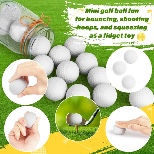 Miniatura 3 de Bolas de estrés de golf mini Hxezoc, 20 paquetes, pelotas de espuma de golf, pelotas deportivas pequeñas de apretar, ansiedad, juguete a granel