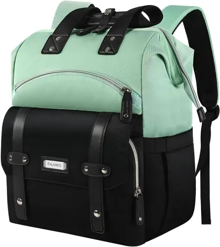Miniatura 19 de Mochila para portátil para mujer, para trabajo de doctoras, profesoras, enfermeras, de 15.6 pulgadas, mochila universitaria de apertura amplia