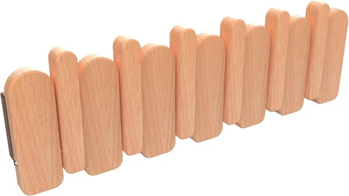 Miniatura 34 de Percheros montados en la pared, ganchos para llaves de piano, colgador de madera maciza natural, tela no tejida, perchas para armario, cocina