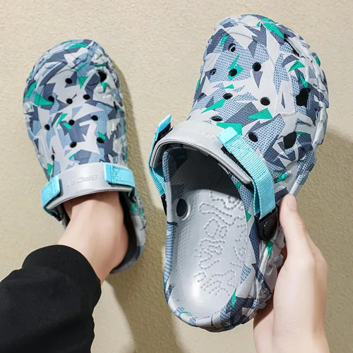 Miniatura 2 de ihinzry Zuecos de jardín para hombre, sandalias de playa para hombre, pantuflas de exterior con correa ajustable