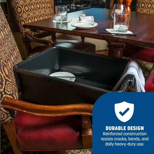 Miniatura 3 de Carlisle FoodService Products N4401103 Comfort Curve™ Caja de Transporte Ergonómica para Lavabo de Lavado, 7 pulgadas de profundidad, Negro