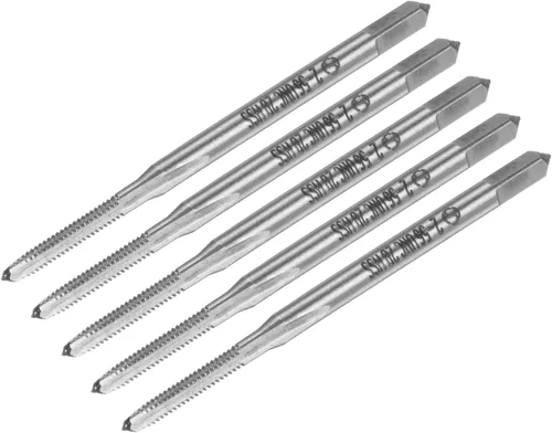 uxcell Macho de la máquina #2-56 UNC Rosca 2B Clase 3 Flautas Tornillo de acero de alta velocidad roscado herramienta de roscar 5pcs