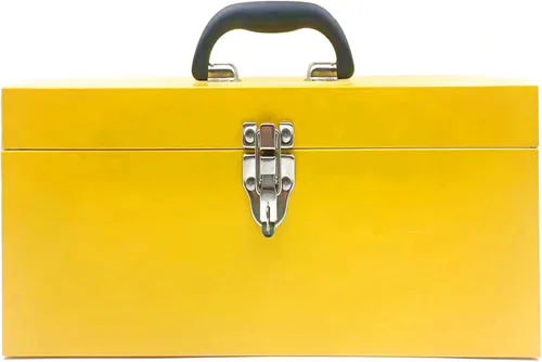 Miniatura 7 de Caja de herramientas metálica portátil de 16" de gran tamaño, caja de herramientas de 18-galga, caja de aparejos de pesca, organizador de cajones