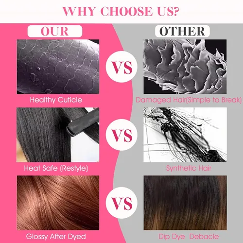 Miniatura 7 de SIYUSI Extensiones de cabello humano real con pinzas, 100% cabello humano Remy brasileño, invisibles y aptas para el cuero cabelludo, color negro