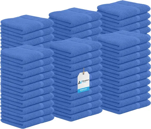 Miniatura 10 de Avalon Towels Toallitas de Algodón – (Paquete de 60) Tamaño 12x12 Pulgadas, 100% Algodón Hilado en Anillo, Toallitas Faciales Suaves y Absorbentes