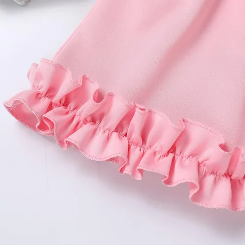 Miniatura 6 de Baby Girl Tutu Dress Summer Sleeveless Ruffle Princess Birthday Party Dresses Flower Bowknot Sundress with Headband Set
