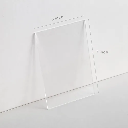Miniatura 6 de UNIQOOO Paquete de 20 letreros acrílicos transparentes en blanco – Signos de números de mesa de 5 x 7 pulgadas, letreros de boda, tarjeta y letrero
