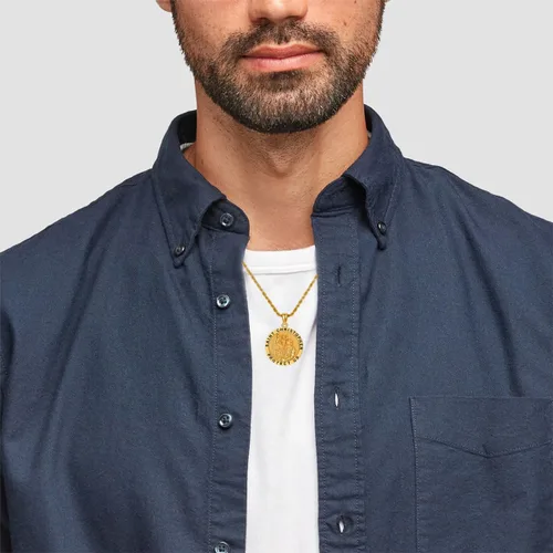 Miniatura 41 de CEKAMA - Collar de plata de ley 925 con dije de amuleto para hombres y mujeres, con cadena de 0.098 in, 22 pulgadas + 2 pulgadas