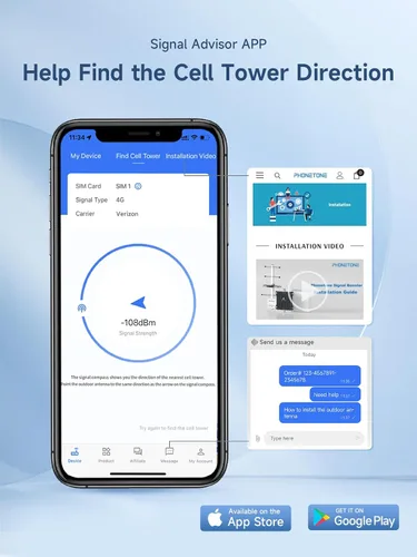 Miniatura 7 de Amplificador de señal celular para el hogar Hasta 5,500 pies cuadrados Amplifica las señales 5G 4G LTE y 3G en las bandas 2 4 5 12 13 17