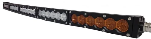 Miniatura 5 de Barra de luz LED curvada de doble color, 25 pulgadas, 120 W, color blanco, ámbar y amarillo, combo de inundación de trabajo, buceo, conducción