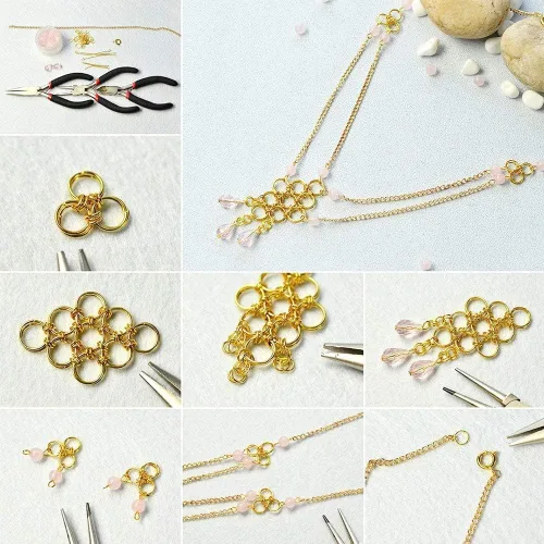 Miniatura 4 de PH PandaHall 1000 piezas de anillos de salto abiertos de acero inoxidable 304 de 4/5/6/8/9/0.394 in, calibre 18 con 1 juego de 5.1 pulgadas