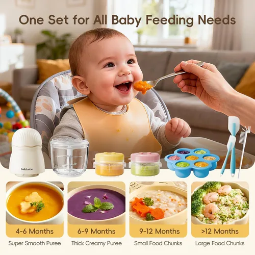 Miniatura 2 de Fabricante de Alimentos para Bebés, Juego Pequeño de Procesador de Alimentos para Bebés, Fruta, Verdura, Carne, Fabricante de Alimentos para Bebés