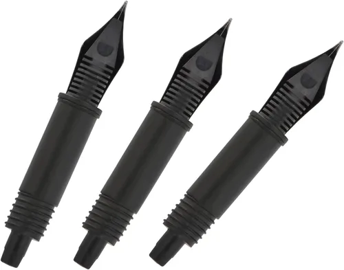 Miniatura 2 de Juego de 3 plumas estilográficas Hongdian negras de tamaño mediano para Black Forest 1850, 1851, 1861, M2, M1, 1843, 6013, 517D, 517S, 525, 1843