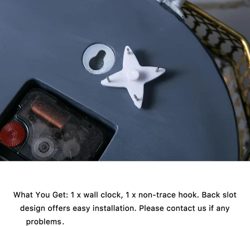 Miniatura 5 de Reloj de pared con temática espacial, reloj de pared con luna de astronauta, reloj silencioso moderno de 12 pulgadas para habitación de niños