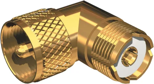 Shakespeare Conector de ángulo recto - Adaptador PL-259 a SO-239