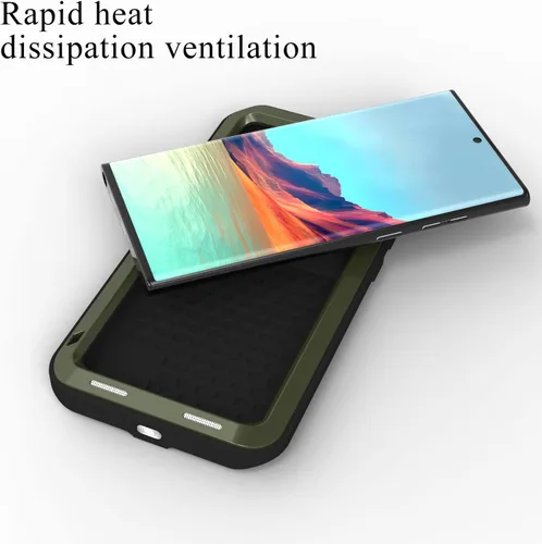 Miniatura 4 de LOVE MEI Funda militar resistente para Samsung Galaxy S22 Ultra, sin protector de pantalla de vidrio templado, a prueba de golpes, a prueba de Verde