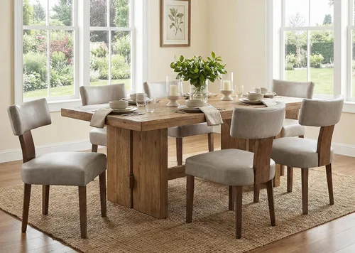 Miniatura 4 de RIVOVA Juego de 4 sillas de comedor modernas de mediados de siglo, tapizadas de piel sintética, sillas Parson modernas sin brazos de cocina, sillas