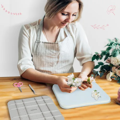 Miniatura 9 de Suziko Kit de prensa de flores para microondas de 9 pulgadas con marco de fotos, máquina de prensado de flores de secado rápido con tela