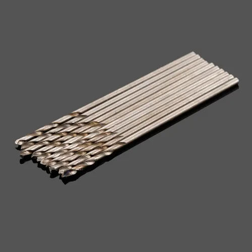 Miniatura 4 de Juego de 10 brocas giratorias, broca de cobalto de acero de alta velocidad de 0.039 in, vástago recto micro HSS HSS-4341 para metal duro, acero