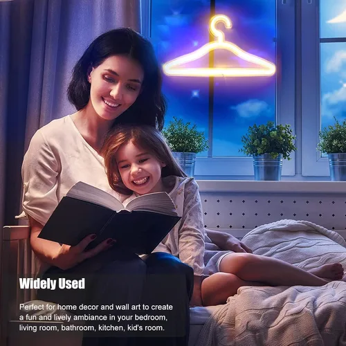 Miniatura 5 de Percha iluminada LED de neón para pared, perfecto para habitación, dormitorio, tienda, decoración festiva de pared