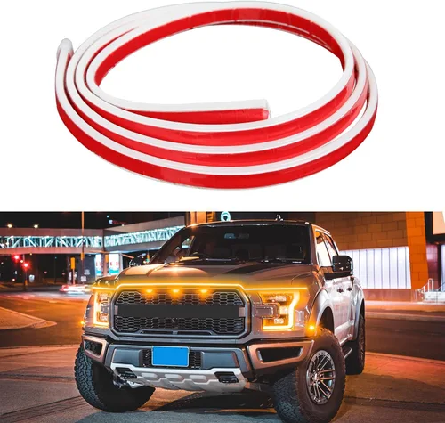 Miniatura 10 de DREAMIZER Tira de luz LED de 94" RGB para capó de coche, tira de luz LED multicolor exterior, luces LED dinámicas impermeables y flexibles