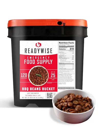 Miniatura 8 de ReadyWise Suministro de alimentos de emergencia: 132 porciones, cubo de supervivencia, comidas de proteínas deshidratadas y liofilizadas, artículos