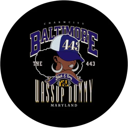 Miniatura 3 de 443 Area Code Baltimore Afro Roots PopSockets Adhesive PopGrip