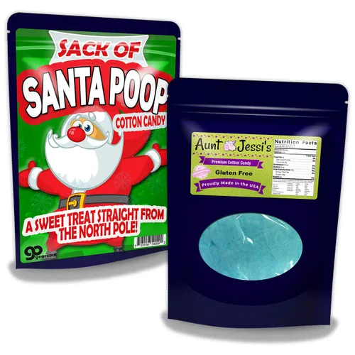 Miniatura 4 de Sack of Santa Poop Cotton Candy – Relleno de calcetines divertidos para las fiestas, chistes de caca de caramelo, bromas novedosas de Navidad