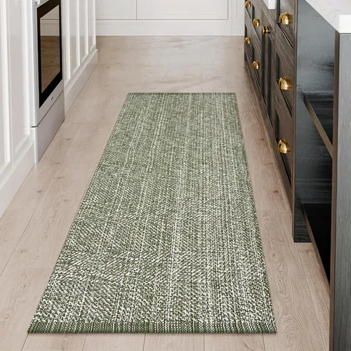 Miniatura 43 de LEEVAN - Alfombras lavables para cocina de 3 x 5 pies, alfombra de color crema para dormitorio, alfombra de algodón tejida para entrada, alfombra