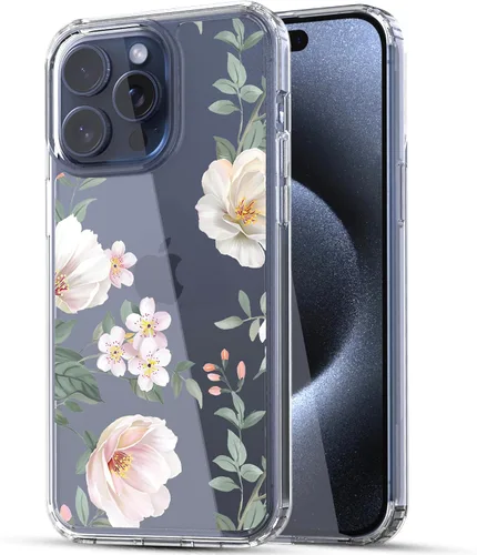 Miniatura 10 de RANZ Funda para iPhone 15, serie antiarañazos, a prueba de golpes, transparente de policarbonato duro + funda protectora de TPU para iPhone 15