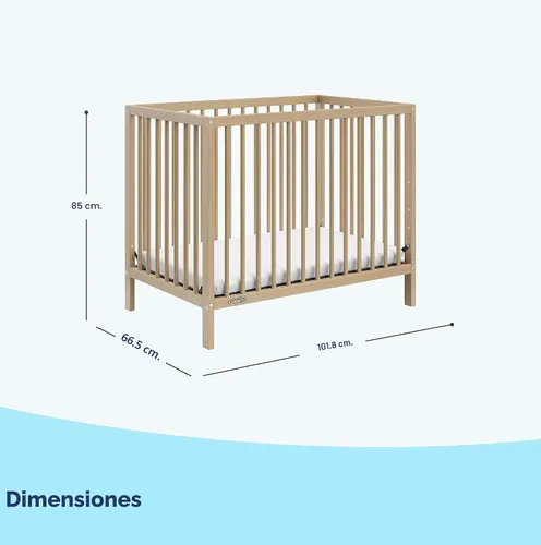 Miniatura 5 de Graco Teddi - Mini cuna convertible 4 en 1 con colchón adicional resistente al agua (Driftwood), certificado GREENGUARD Gold, colchón de 2.75