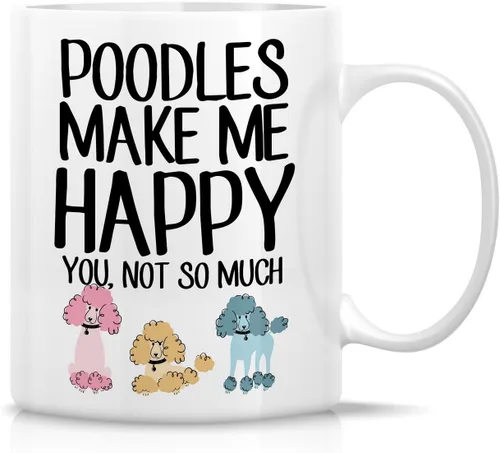 Miniatura 76 de Retreez - Taza divertida con texto en inglés "Funny Cute Golden Retriever Don't Stop Retrievin' Dog Lover", 325 ml, tazas de café de cerámica