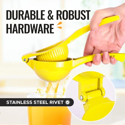 Miniatura 11 de Zulay Kitchen Exprimidor de naranja de metal de alta calidad, exprimidor de cítricos, prensa manual para extraer la mayor cantidad de jugo posible