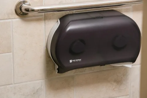 Miniatura 5 de San Jamar - SJMR4000TBK R4000TBK Dispensador de Papel Jumbo Doble de 9", Perla Negra, 12" x 19" x 5.3
