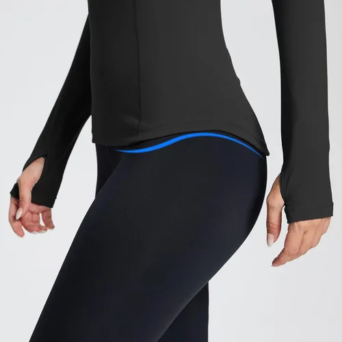 Miniatura 4 de BALEAF Women's Long Sleeve Workout Tops Compression Running Shirts Fitted Athletic Warm Thumbholes Quick Dry Stretch Yoga