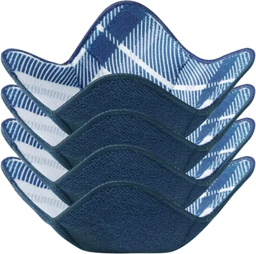 Miniatura 12 de Aticca Juego de 4 almohadillas calientes para tazas de caldo para microondas y platos calientes, multiusos, a prueba de calor Rojo