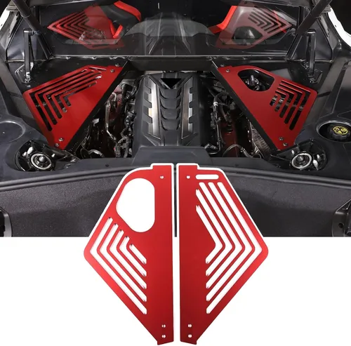 Miniatura 11 de TOYCIDFG Cubierta de panel de bahía del motor, protector de protección contra salpicaduras izquierda y derecha para C8 Corvette 2020-2024 Accesorios
