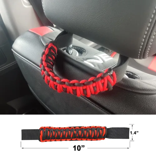 Miniatura 4 de Asas de agarre de barra estabilizadora, agarres de mano, accesorios, kits de agarre manual con paracord para Jeep Wrangler JL JK TJ YJ Gladiator
