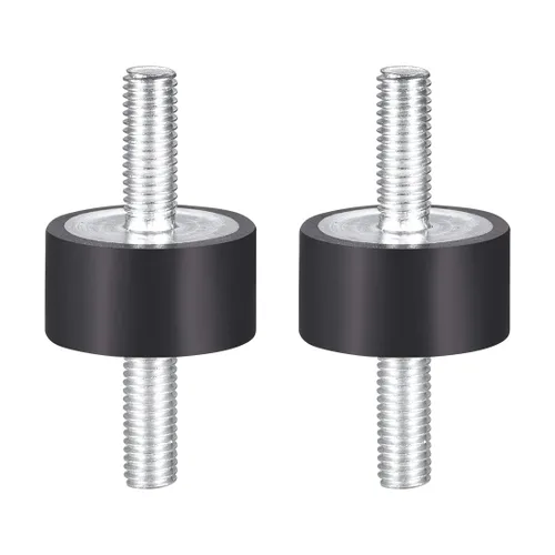 Miniatura 10 de uxcell Soportes de goma de 0.591 x 0.591 in, aisladores de vibración, amortiguador con pernos M5 x 0.394 in, 2
