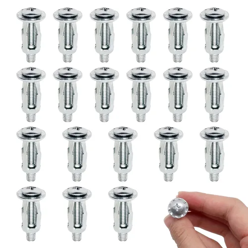 Miniatura 10 de Anclajes de Pared Huecos con Tornillos de Servicio Pesado, Pernos Molly de Acero al Carbono Galvanizado en Zinc Anclajes de Pared para Paneles