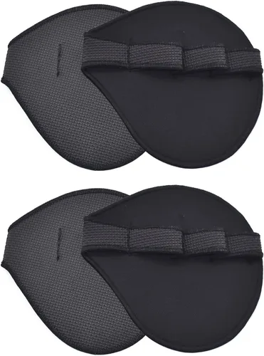 2 pares de guantes de entrenamiento deportivo, agarres antideslizantes para gimnasio, almohadillas de agarre de neopreno, almohadillas de elevación