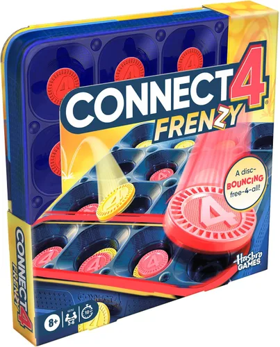 Miniatura 12 de Connect 4 Frenzy Game Discos de rebote 4 The Win Juegos de fiesta familiar para niños, adolescentes y adultos A partir de 8 años 2 a 6